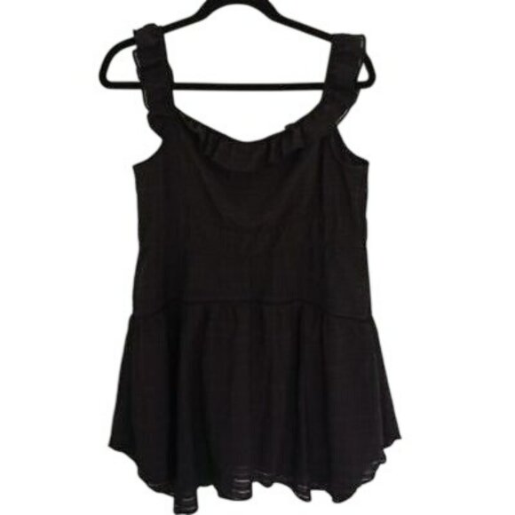 wild fable Dresses & Skirts - Wild Fable Mini Dress Size L Black Ruffle Sleeveless Womens